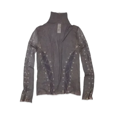 Acne Studios Trompe loeil Tops "Dark Brown/Beige"