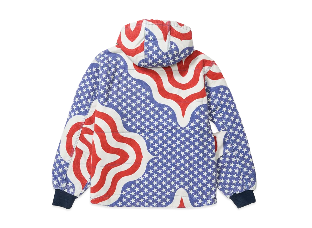 Supreme Flag Quilted Hooded Work Jacket 