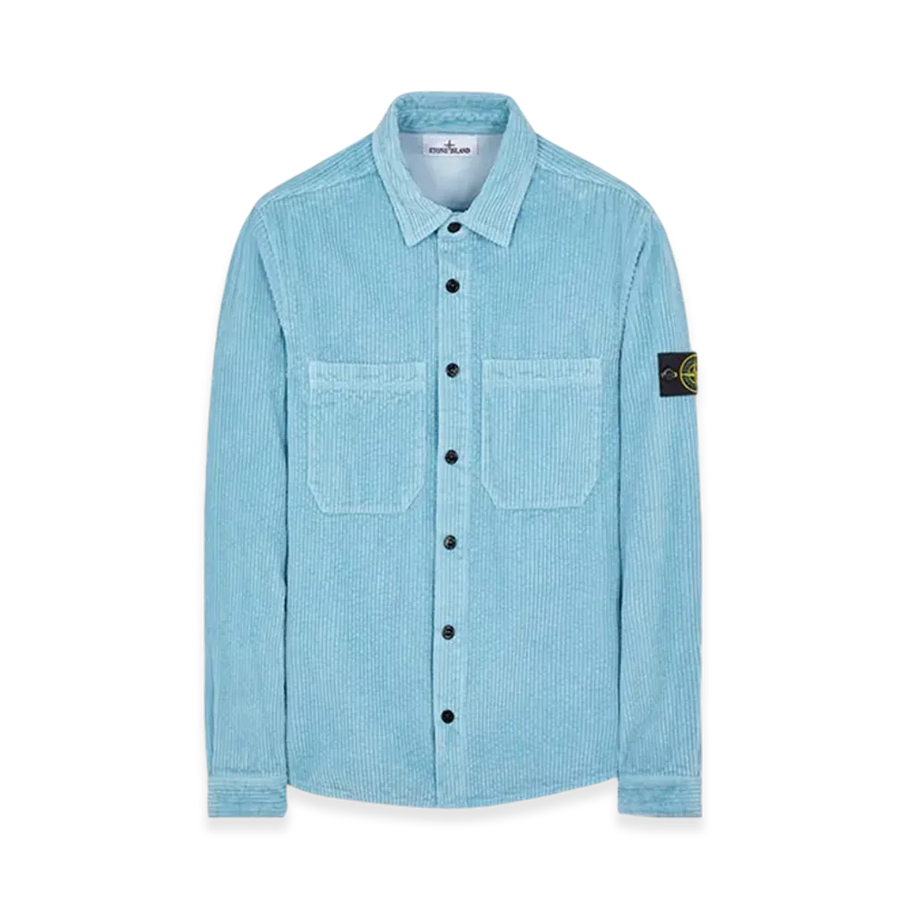 Stone Island 11311 11 Corduroy 400 TC Overshirt - 23FW "Sky Blue"