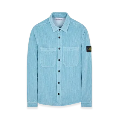 Stone Island 11311 11 Corduroy 400 TC Overshirt - 23FW "Sky Blue"