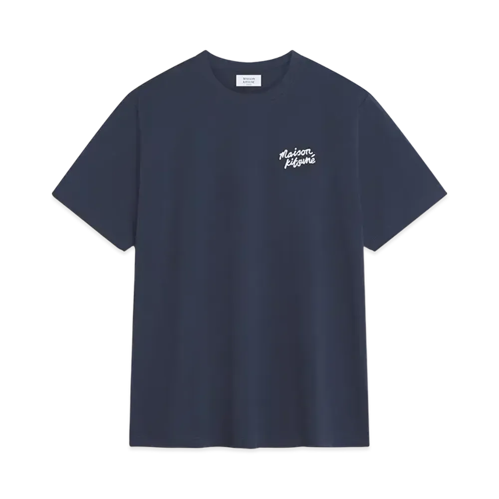 Maison Kitsune Handwriting Comfort T-shirt "Ink Blue"
