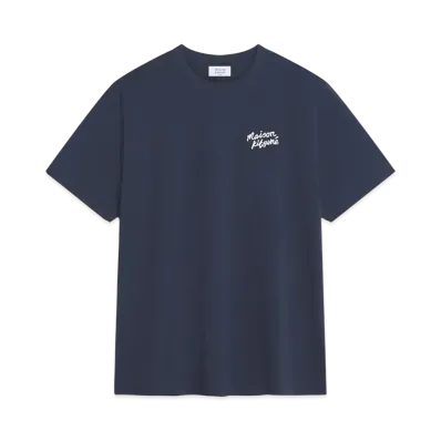 Maison Kitsune Handwriting Comfort T-shirt "Ink Blue"