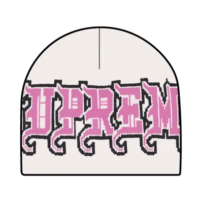 Supreme New Era Outline Beanie "Light Grey"