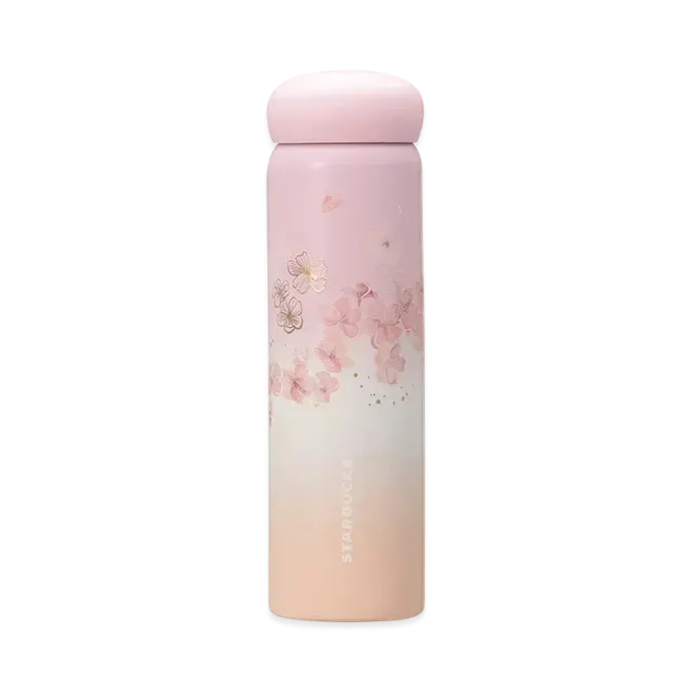 STARBUCKS SAKURA2025 Stainless Steel Bottle Pale Pink Gradation 355ml "Pink/Blue"