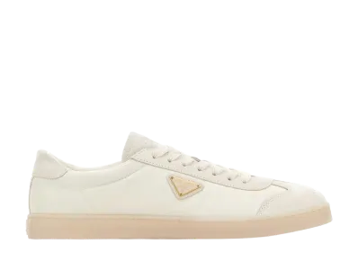 PRADA Re-Nylon And Suede Sneakers "White"