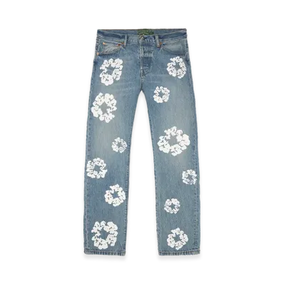 DENIM TEARS Straight Cotton Wreath Denim Pant "Light Wash"