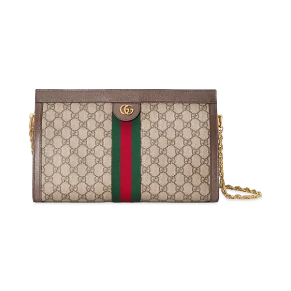 GUCCI Ophidia GG Medium Shoulder Bag "Beige/Ebony"