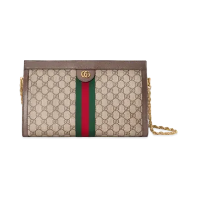 GUCCI Ophidia GG Medium Shoulder Bag "Beige/Ebony"