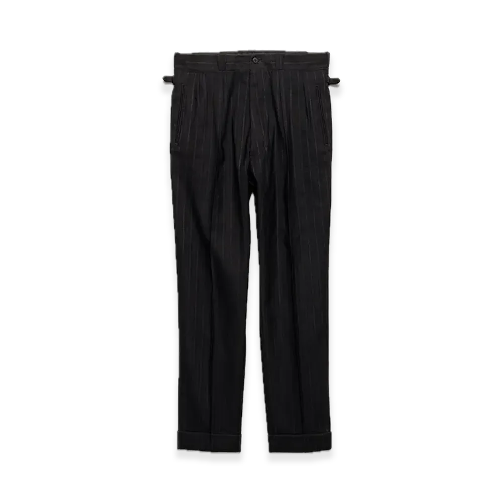 PRADA Wool Blend Pinstripe Pants "Black"