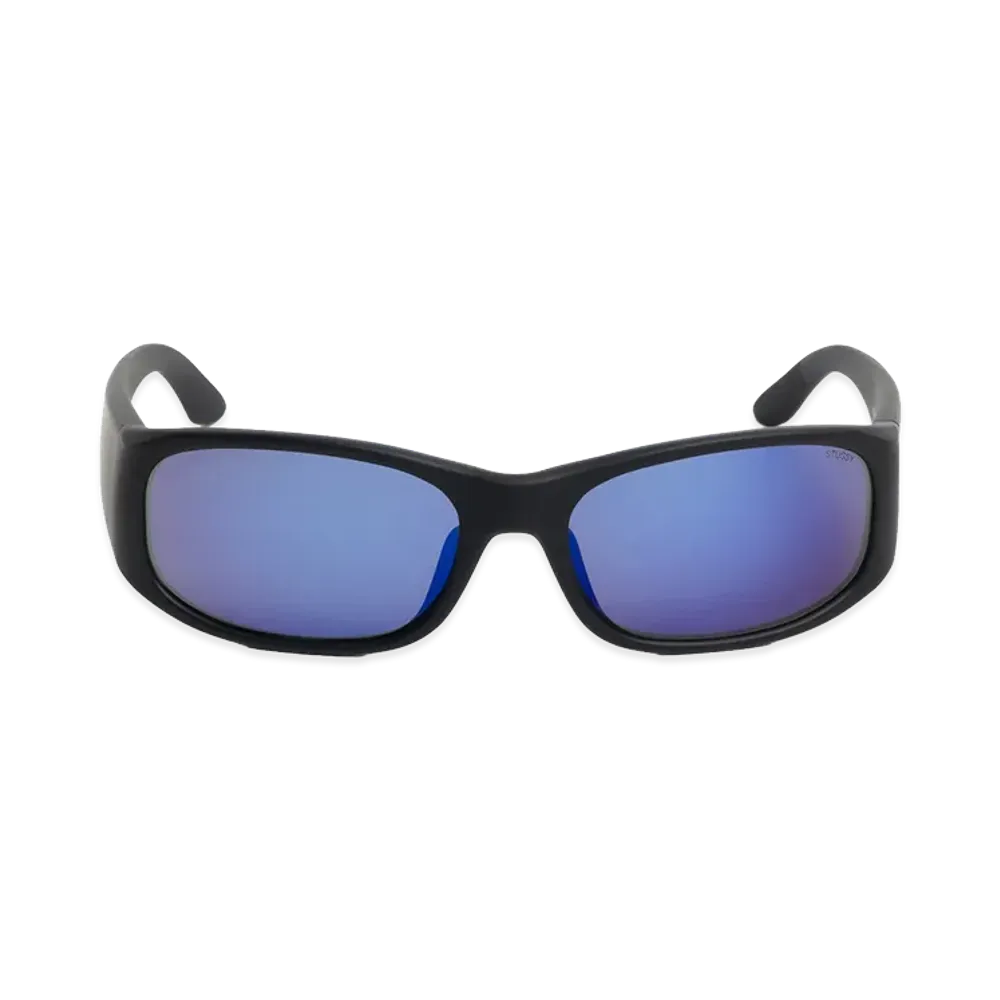 Stussy Mikey Sunglasses "Rubber Black/Polarized Dark Blue Lens"
