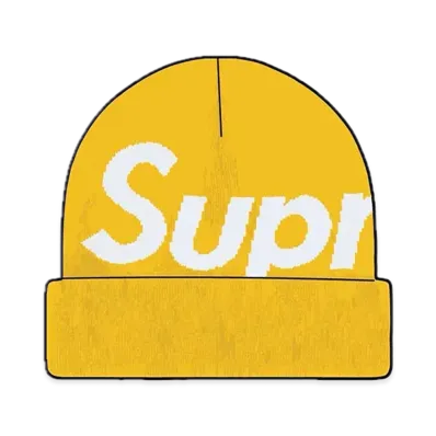 Supreme Big Logo Beanie "Gold" (23FW)