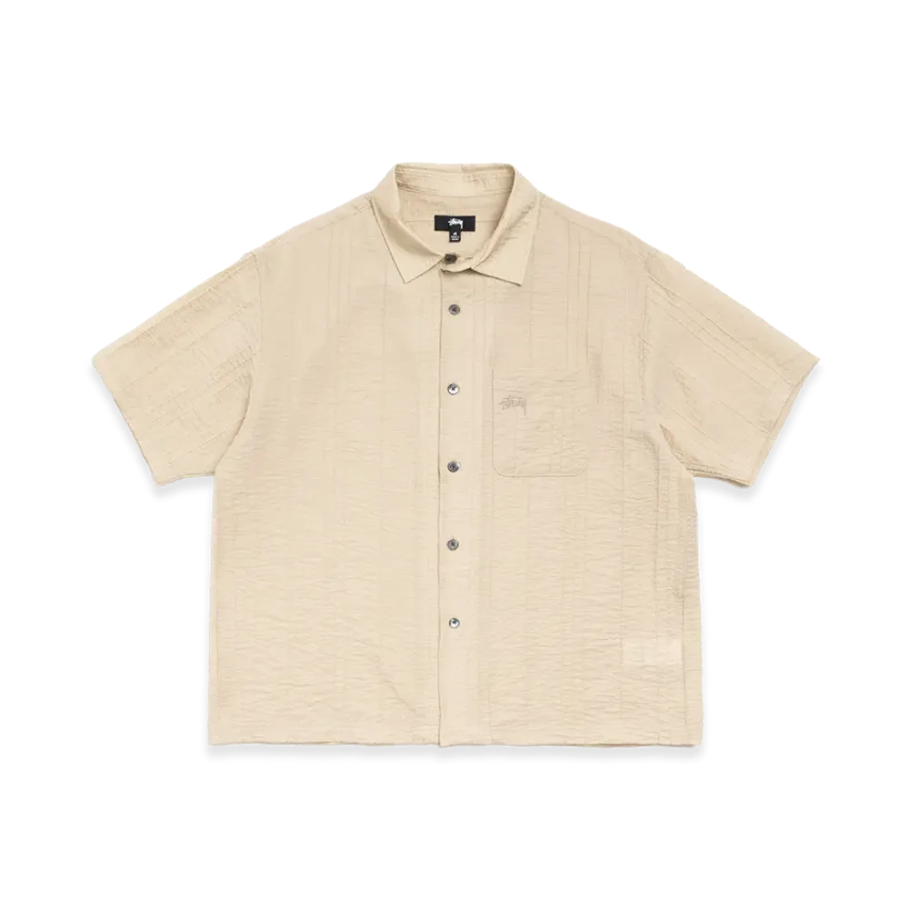 Stussy Pleated Textured Shirt "Tan"