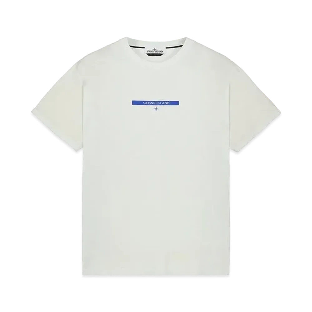 Stone Island 2NS84 COTTON JERSEY, 'MICRO GRAPHICS ONE' PRINT_SLIM FIT "Light Green"