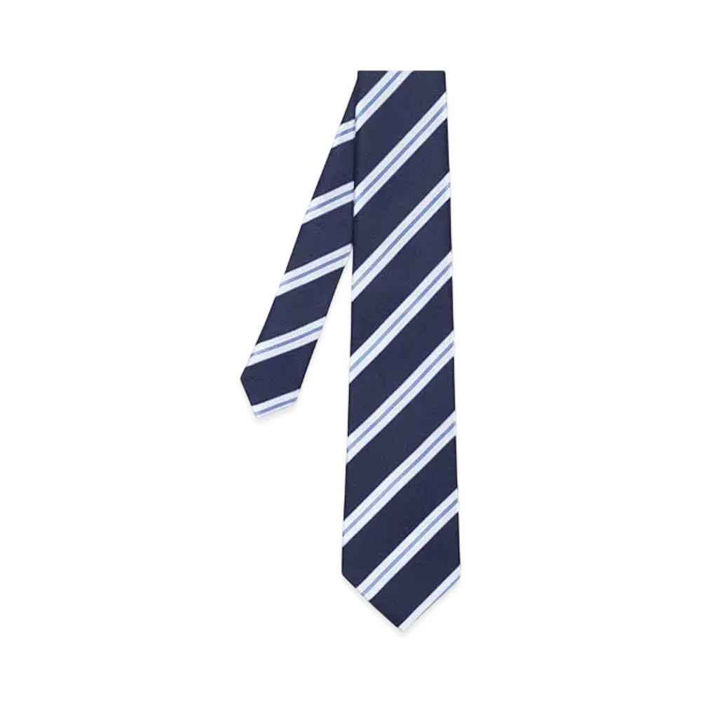 Paul Smith Classic Striped Tie "Navy"