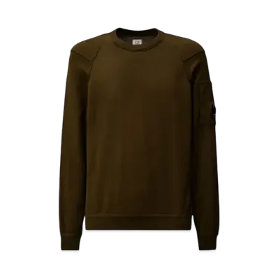 C.P. Company Sea Island Crewneck Lens Knit "Ivy Green"