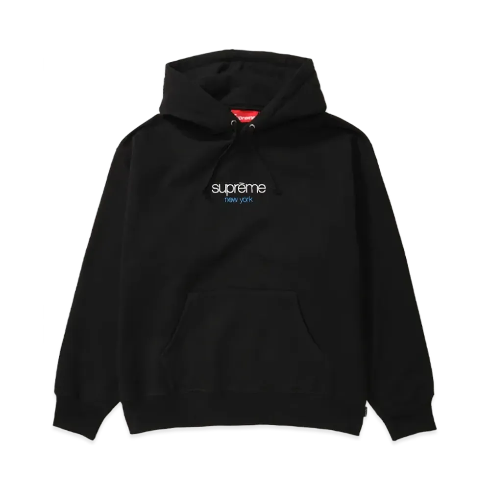 Supreme Classic Logo Shop Hooded Sweatshirt (New York) "Black"
