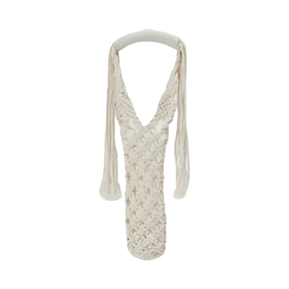 5450 THE PRODUCTS MACRAME BOTTLE HOLDER "WHITE"