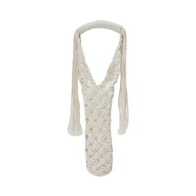 5450 THE PRODUCTS MACRAME BOTTLE HOLDER "WHITE"