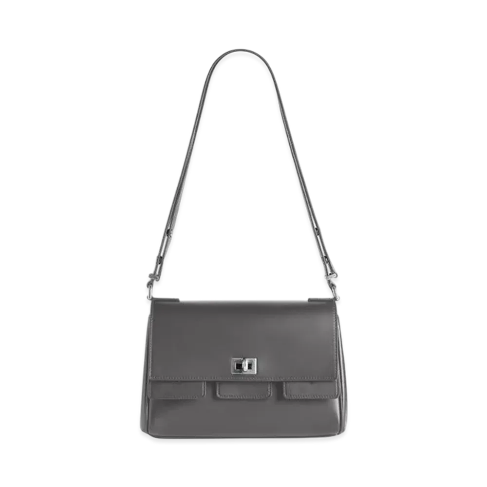 BALENCIAGA Bel Air Flap Bag XS "Grey"