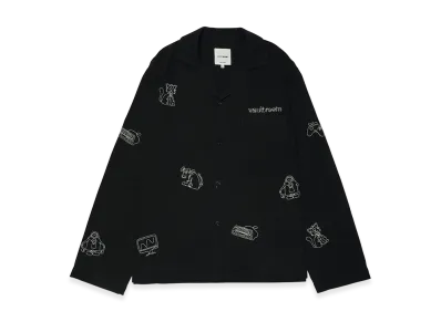 VAULTROOM Drawing Cotton Silk Shirt "Black"