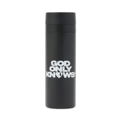 GOD ONLY KNOWS Logo Water Bottle "Black"
