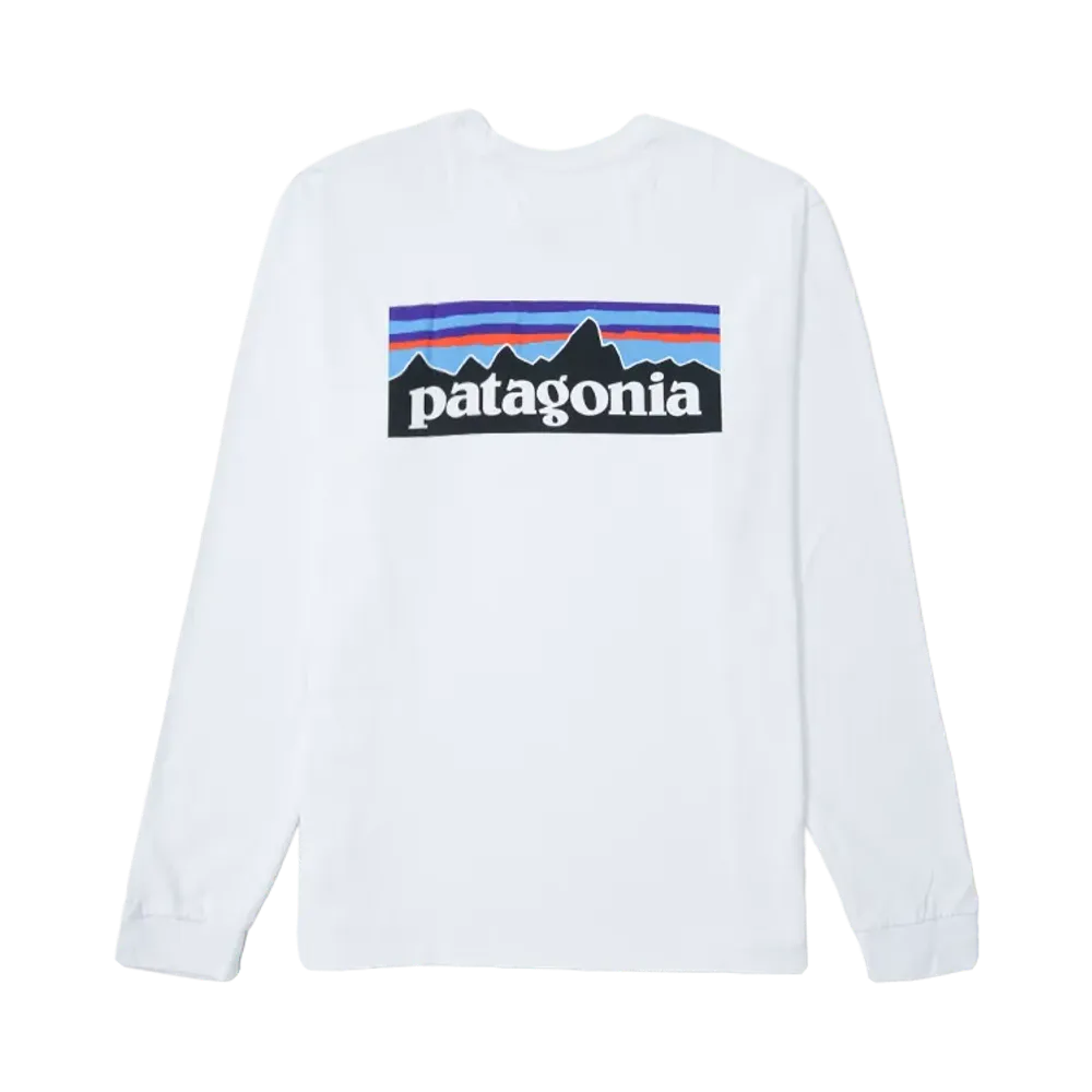 patagonia Men's LongSleeve P-6Logo Responsibility "White"