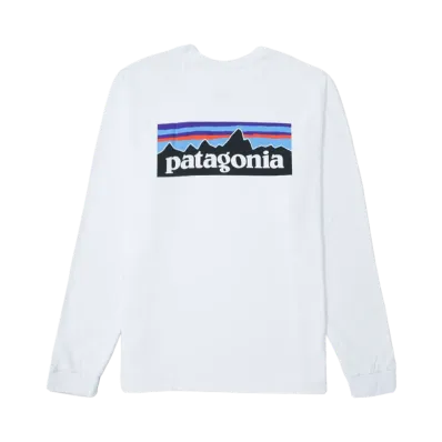 patagonia Men's LongSleeve P-6Logo Responsibility "White"