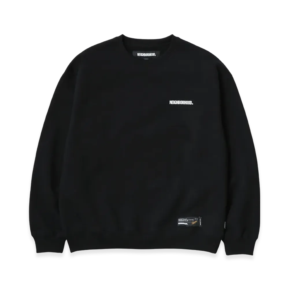 NEIGHBORHOOD Plain Sweat Crewneck LS "Black"