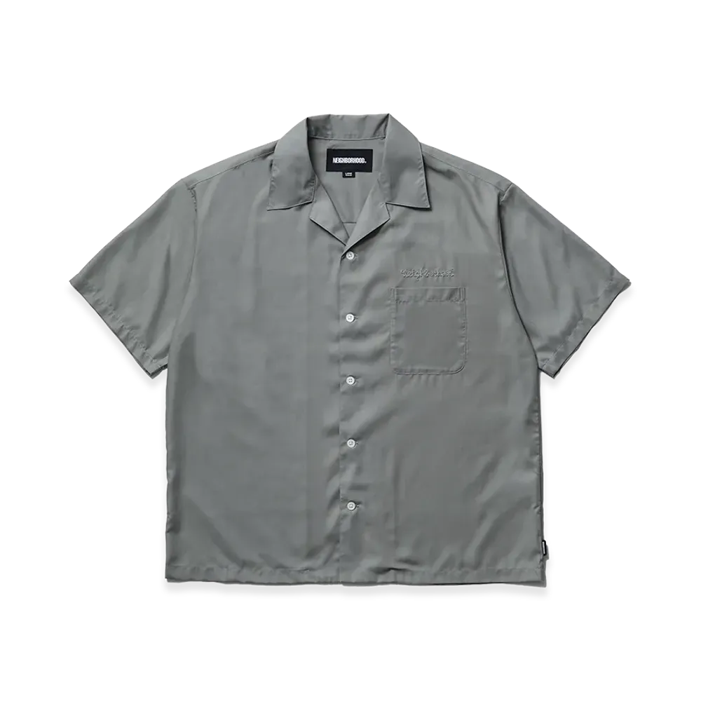 NEIGHBORHOOD Solid Color Hawaiian Shirt SS "Sage Green"