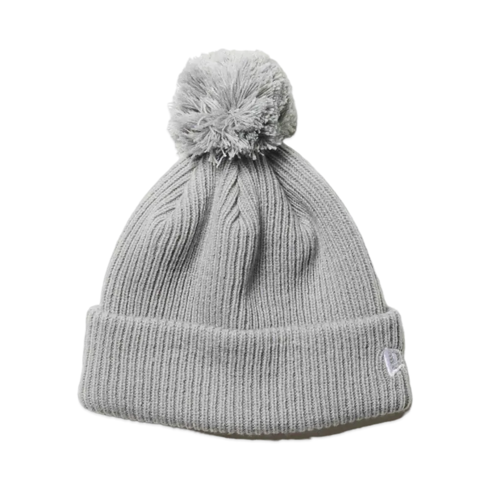 NEW ERA Kid's Pom Pom Knit Rib "Light Gray"