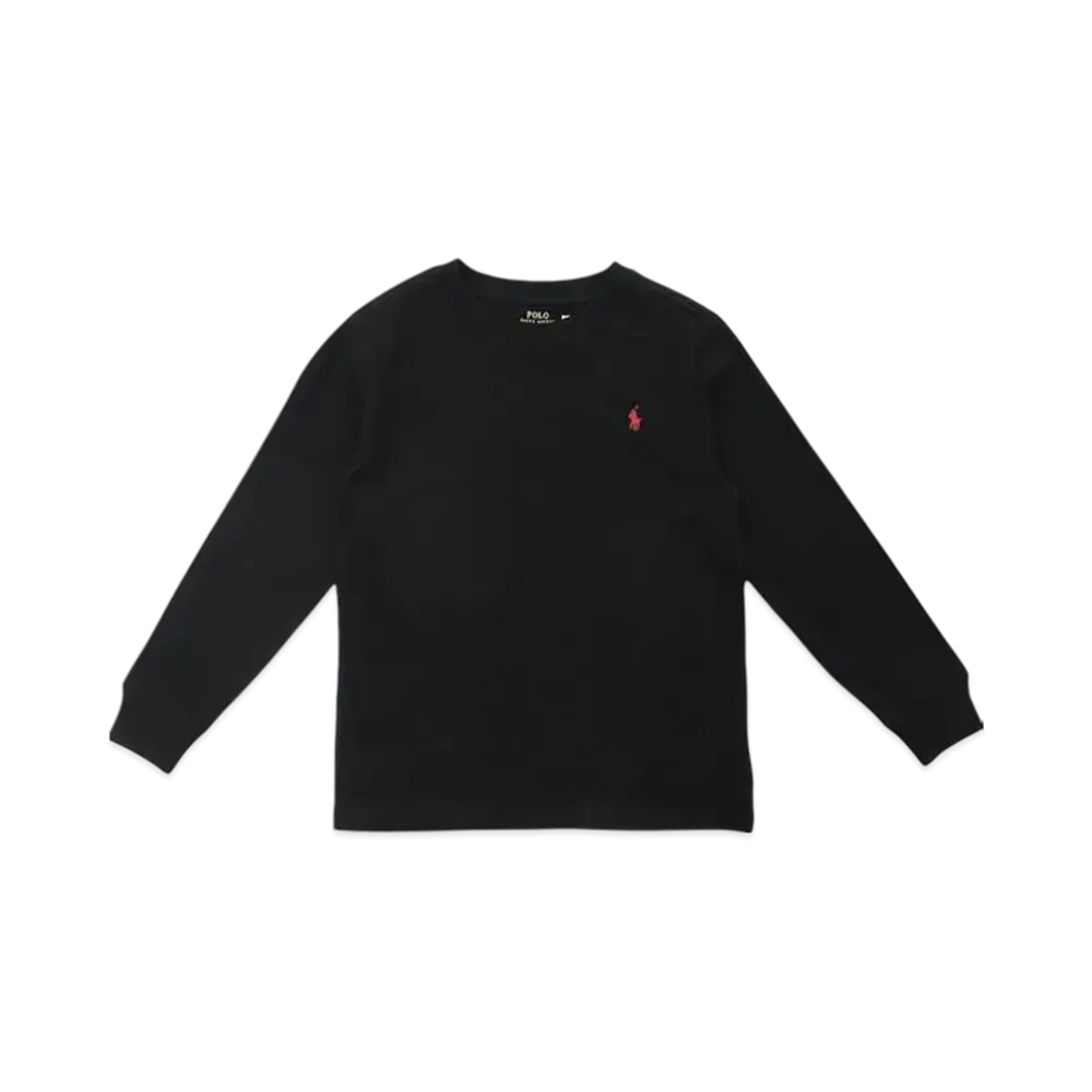 Polo Ralph Lauren Kids Long Sleeve Crewneck T-Shirt "Black"