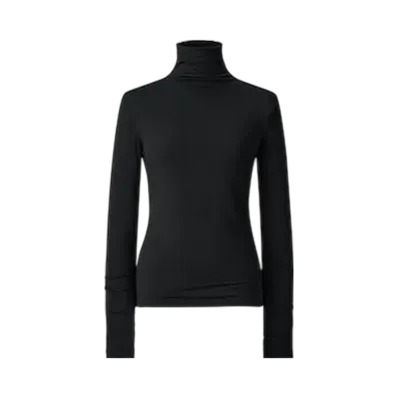 Uniqlo C Women'S Super Warm Heattech Cashmere Blend Crew Neck T #1 "Black"