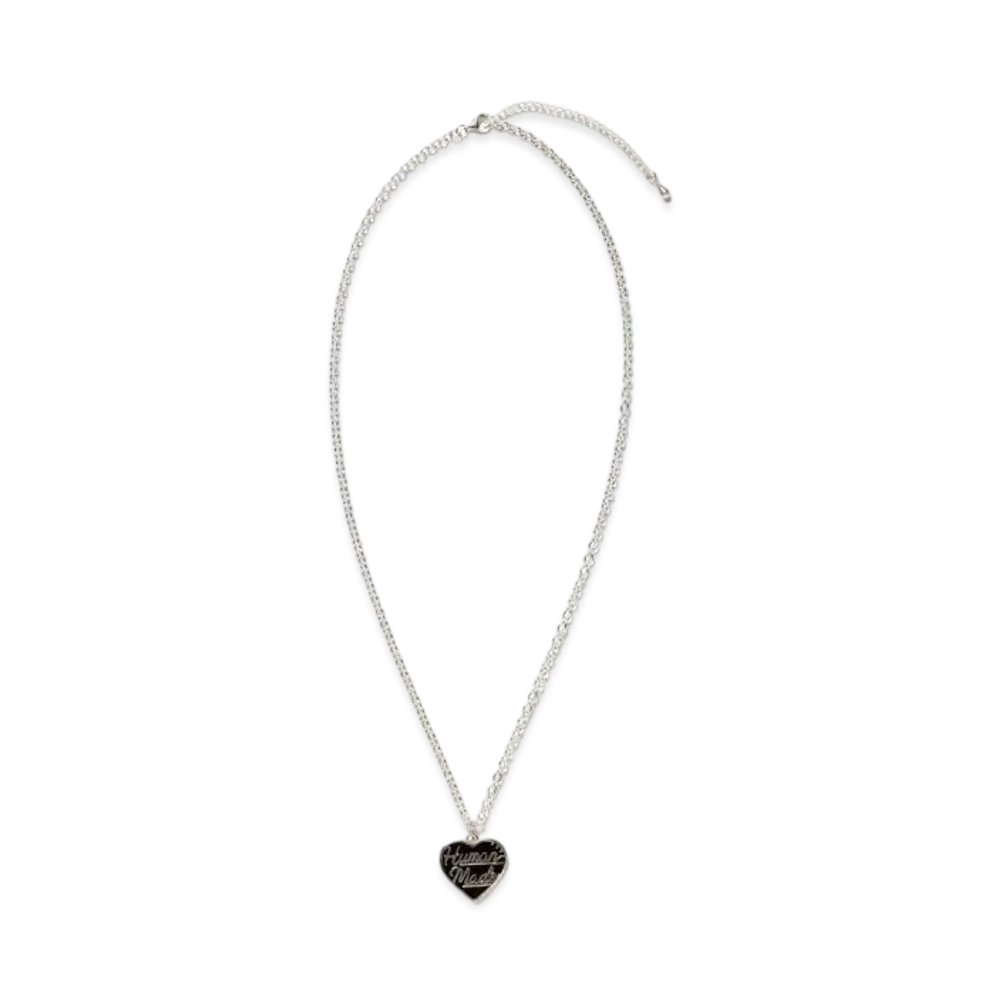 HUMAN MADE Heart Silver Necklace "Black"
