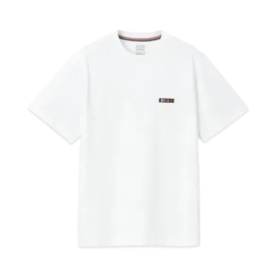 Paul Smith Signature Stripe Bar Short Sleeve Cut And Sew "White"