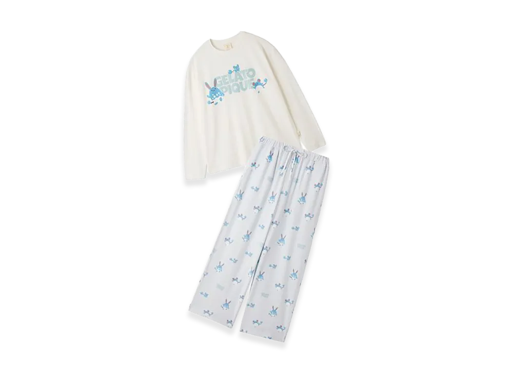 GELATO PIQUE x Pokemon One Point Long Sleeve Tee & Long Pants Set "Blue"