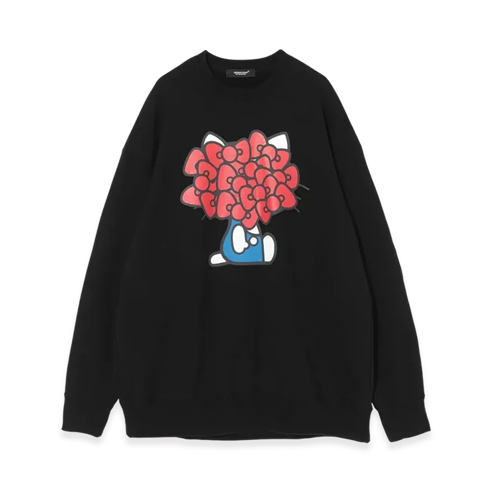 UNDERCOVER x Sanrio Cotton Fleece Lining Sweat Pullover (Hello Kitty) "Black"