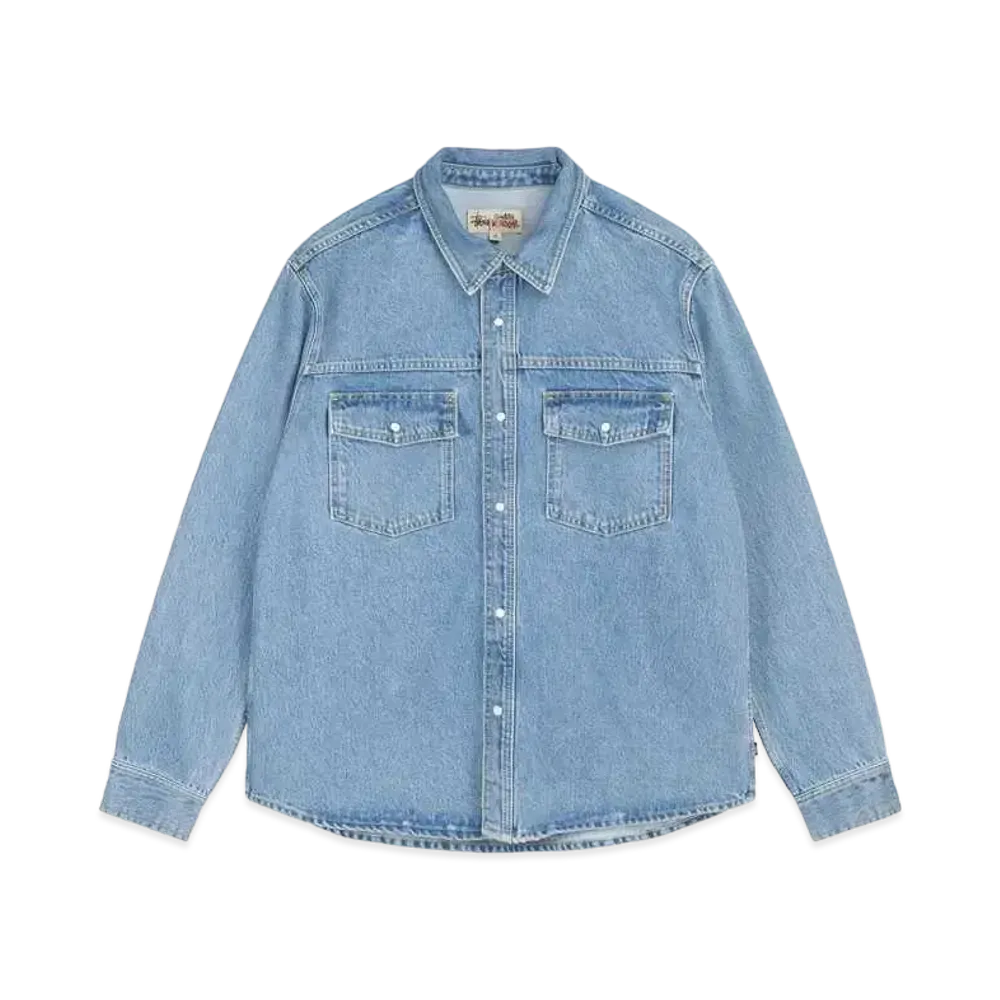 Stussy Boxy Western Denim Shirt "Light Blue"