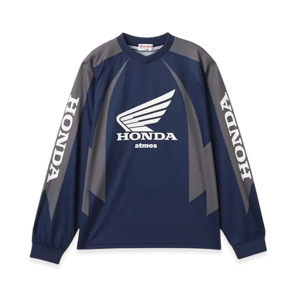 atmos x HONDA Active Jersey LS T-shirt "Navy"
