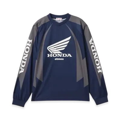 atmos x HONDA Active Jersey LS T-shirt "Navy"