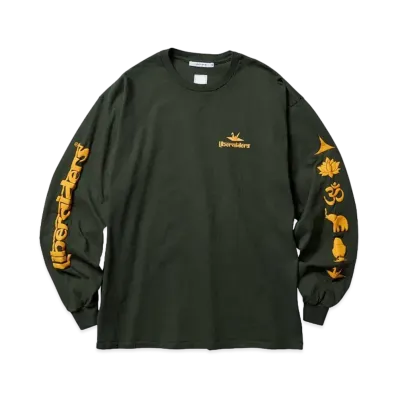 Liberaiders SLEEVE LOGO L/S TEE "GREEN"
