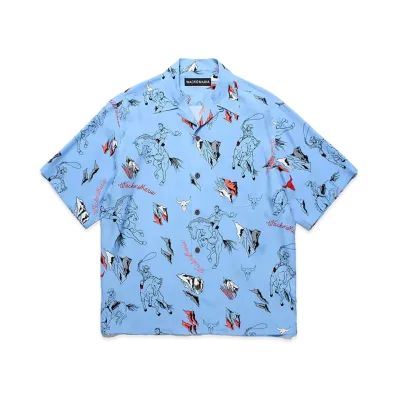 WACKO MARIA Hawaiian Shirt "Blue"