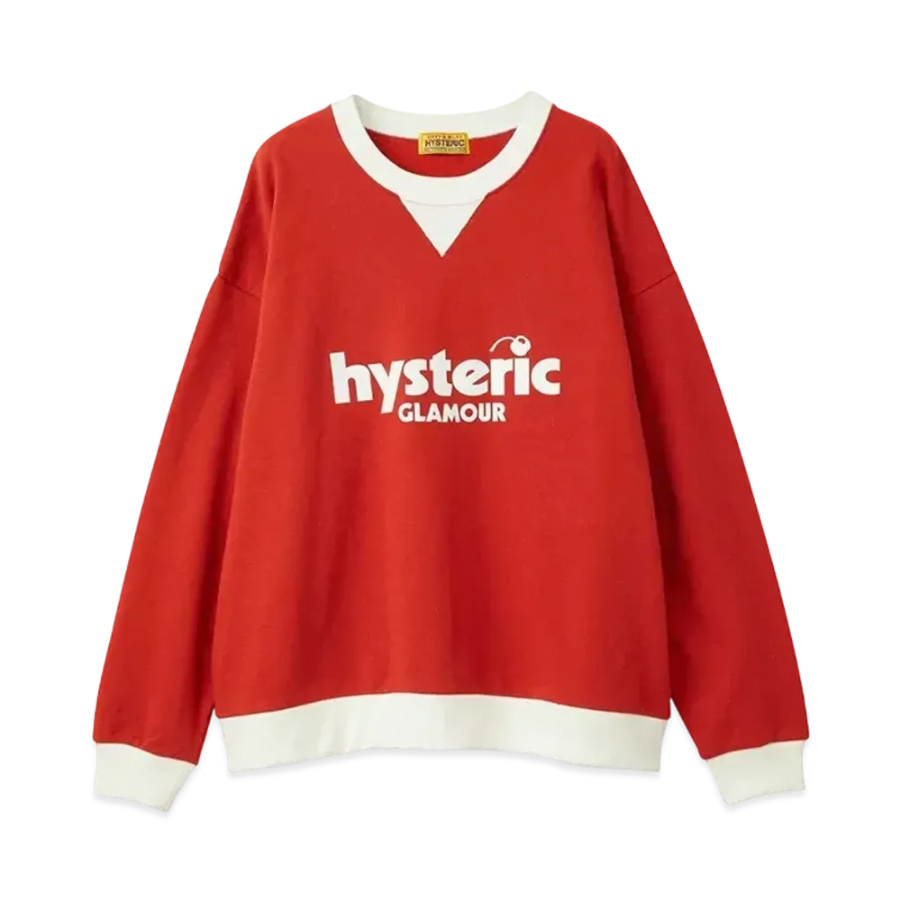 HYSTERIC GLAMOUR Cherry Logo Oversized Sweatshirt "Red"