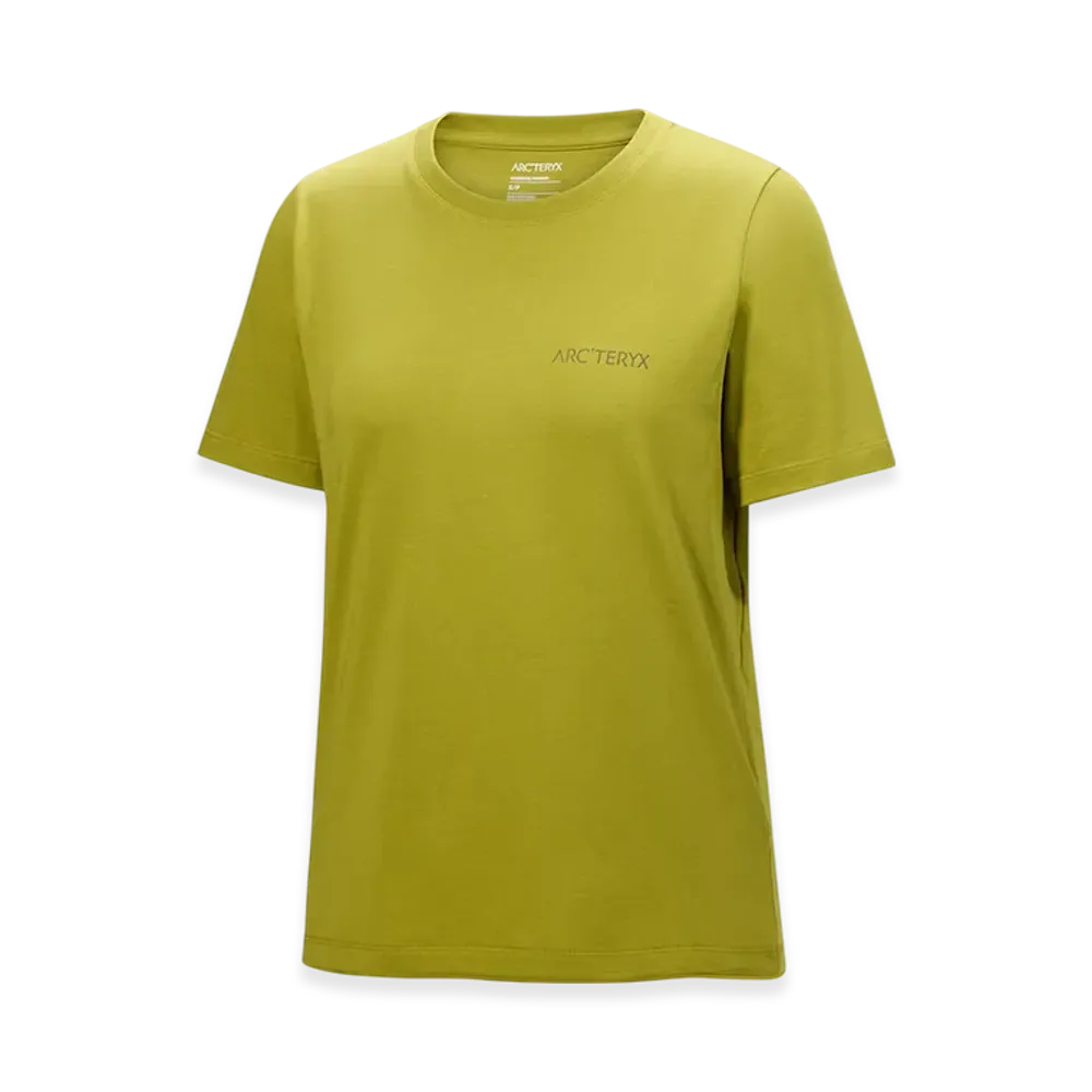 ARC'TERYX Women's Kragg SL Cotton Blurred Bird Crew SS "Olive Moss/Tatsu" X000009500