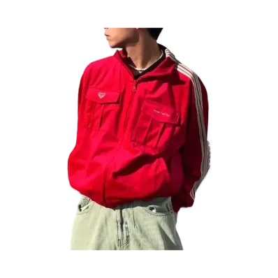 HTH velor track jacket "RED"