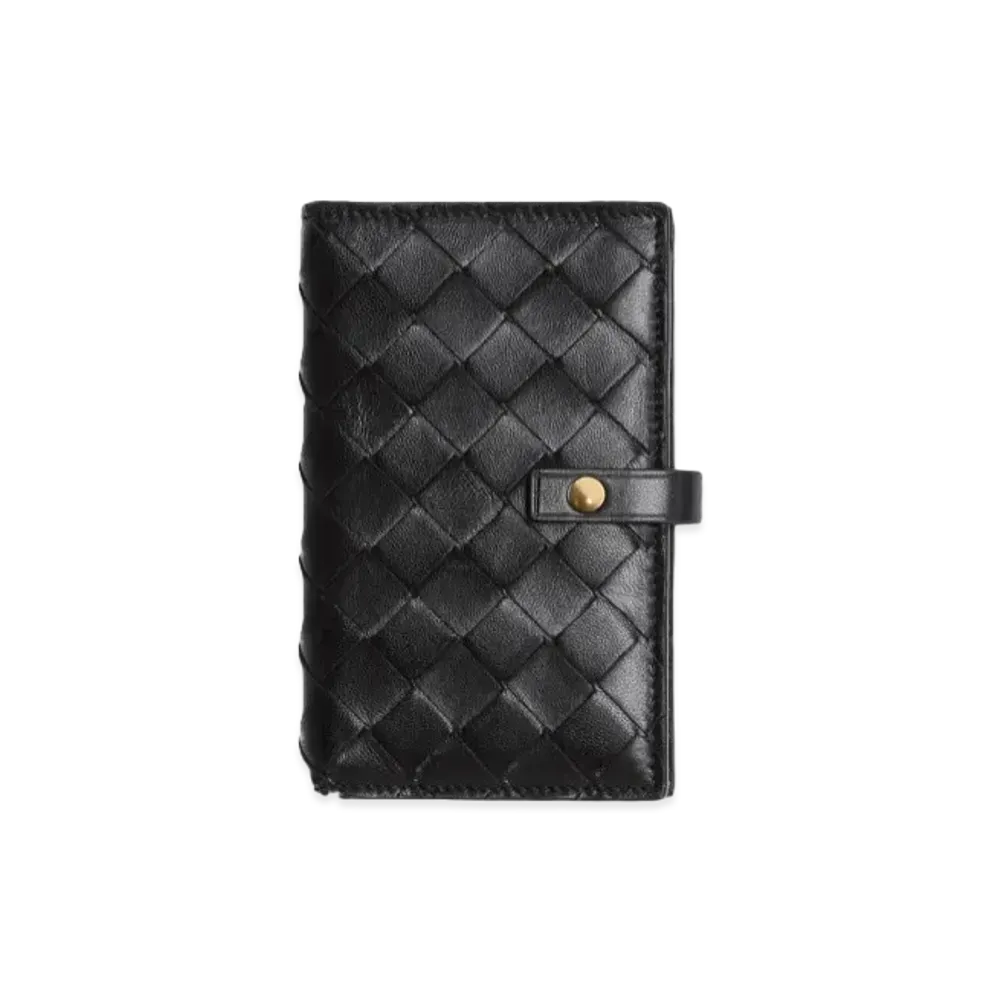 Bottega Veneta Bifold Zipped Wallet "Nero"