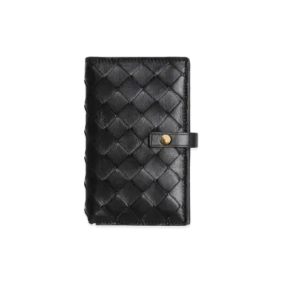 Bottega Veneta Bifold Zipped Wallet "Nero"