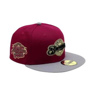 NEW ERA x THE CAP 59Fifty Toxic Gold Apple Milwaukee Brewers "Burgundy/Gray"