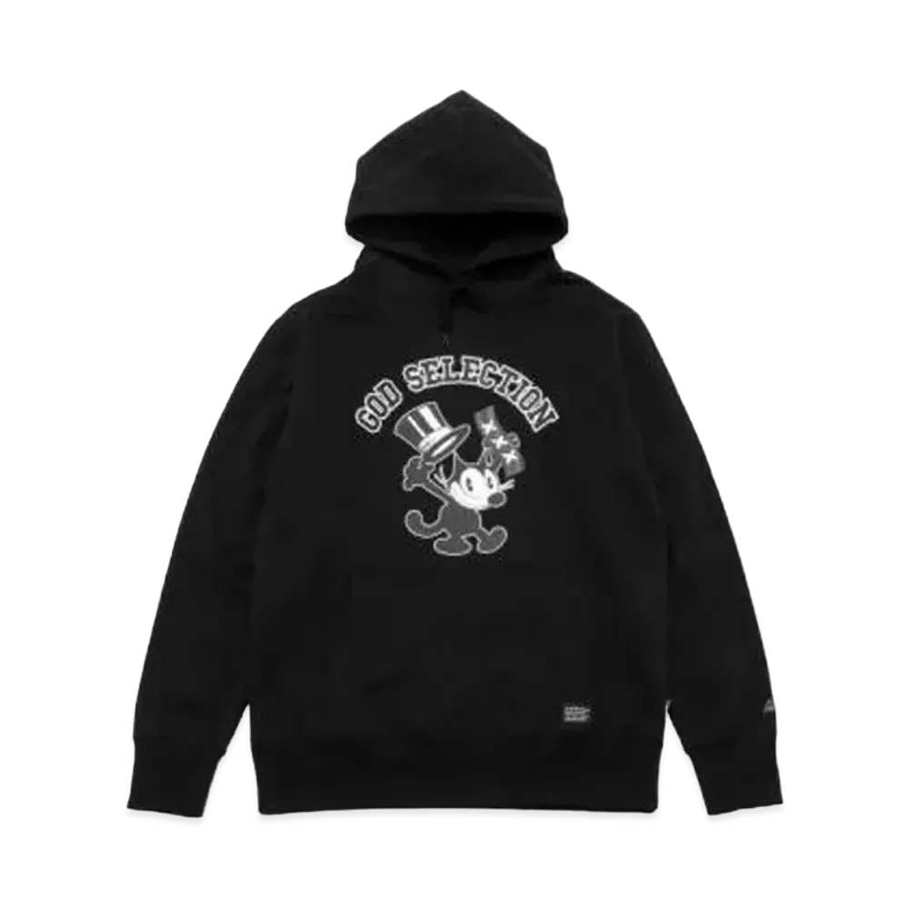 GOD SELECTION XXX x FELIX THE CAT HOODIE GX-A22-FEHD-01 "Black"