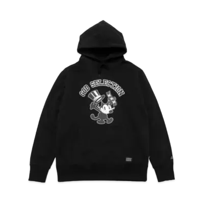 GOD SELECTION XXX x FELIX THE CAT HOODIE GX-A22-FEHD-01 "Black"