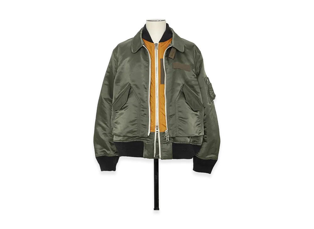 sacai Cotton Nylon Twill Blouson "Dark Khaki"